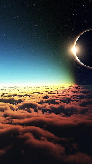 Solar eclipse magic, Celestial dance, Nighttime splendor, Heavenly allure HD phone wallpaper
