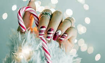 Candy Cane Nail Art, White, Candy, Candy Cane, Art, Red, Woman, Nail, Rings HD wallpaper