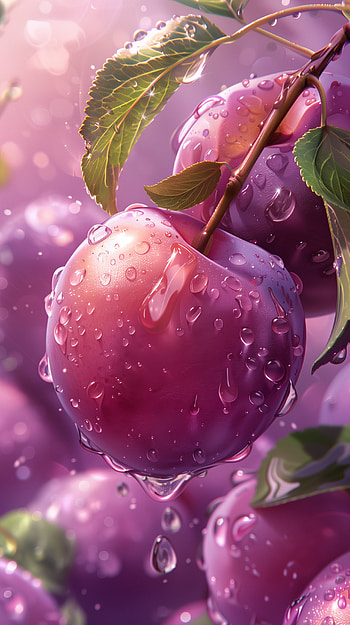 Dewy Plum Delight - Fresh Fruit HD phone wallpaper