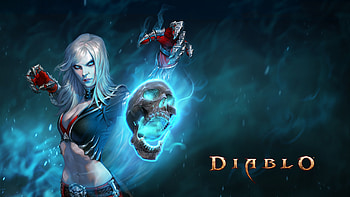 Diablo III wonder, Necromancer class, Ethereal gaming art, Legendary battles HD wallpaper