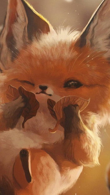 Mystical fox, Ancient art, Minimalistic HD phone wallpaper