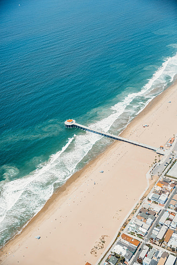 Nature, Waves, Beach, View From Above, Coast, Ocean HD phone wallpaper