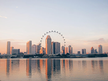 Cities, Water, City, Building, Ferris Wheel HD wallpaper