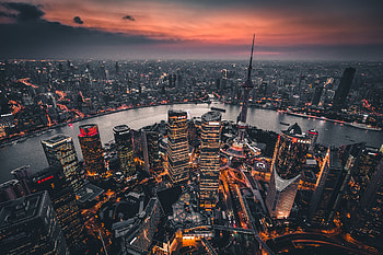 Shangai Sunset , shanghai, cityscape, world HD wallpaper