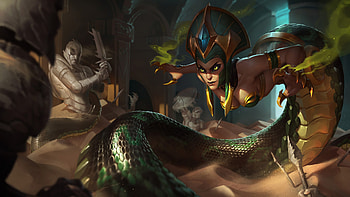 Cassiopeia, snake, fantasy, girl, lol HD wallpaper