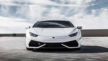 Lamborghini Huracan, White color, Striking background, Top-quality HD wallpaper