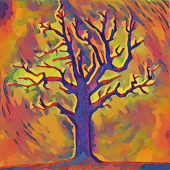 Artwork, tree HD phone wallpaper