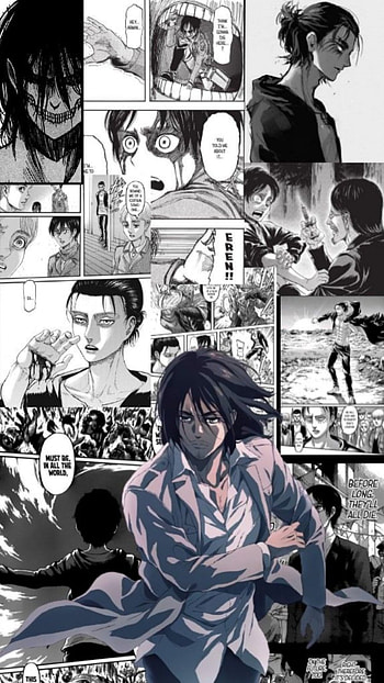 Eren, art, graph, aot, tatakae HD phone wallpaper