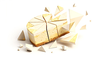 Golden Slice — Cheesecake HD wallpaper