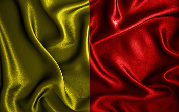 Orleans flag, , silk wavy flags, french cities, Day of Orleans, Flag of Orleans, fabric flags, 3D art, Orleans, Europe, cities of France, Orleans 3D flag, France HD wallpaper