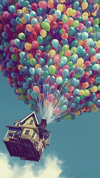 Balloon house, cutee, house HD phone wallpaper