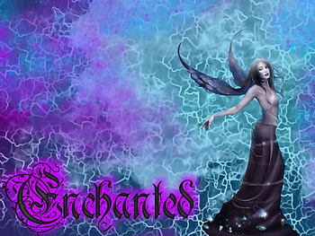 Enchanted Magical Fantasy, fairy, hazy green mauve background, enchanted HD wallpaper
