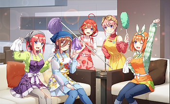 Quintessential Quintuplets : Itsuki, Yotsuba, Miku, Nino & Ichika Together!, Itsuki Nakano, Yotsuba Nakano, Miku Nakano, Nino Nakano, Ichika Nakano, Anime, The Quintessential Quintuplets HD wallpaper