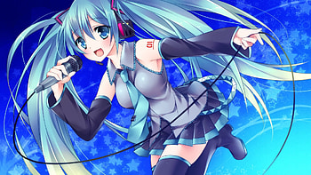 Hatsune Miku, awesome, uniform, stars, artistic, nice, singing, digital, cg, hatsune, aqua eyes, sexy, white, art, ecchi, twintail, hot, girl, headset, singer, aqua, anime girl, anime, pretty, twin tail, virtual, floating, stockings, blue, black, song, heads, leggings, cute, vocaloid, beauty, miku, music, wire, vocaloids, amazing, stunning, program, skirt, beautiful, diva, tie, pink, gray, aqua hair, cool, boots, idol, micro HD wallpaper