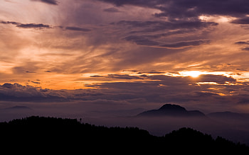 Veiled in Clouds, valley, clouds, colors, forests, beautiful, shrouded, nature, mountains HD wallpaper
