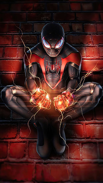 Spider-Man Miles, artwork, Marvel Spider-Man, Epic visuals HD phone wallpaper