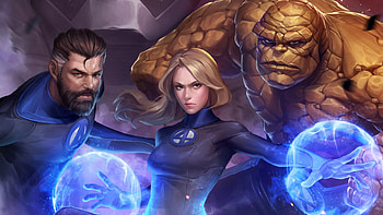 Ben grim Fantastic Four Marvel Comics Mister Fantastic Susan Storm Marvel Future Fight HD wallpaper