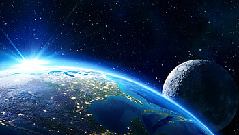 Sunrise, Outer Space HD wallpaper