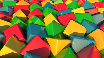 3D, Lot, Cubes, Colored HD wallpaper