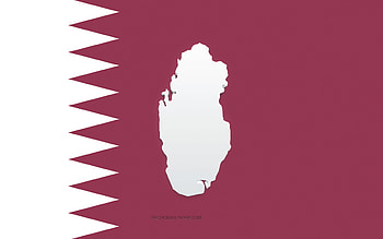 Qatar map silhouette, Flag of Qatar, silhouette on the flag, Qatar, 3d Qatar map silhouette, Qatar flag, Qatar 3d map HD wallpaper