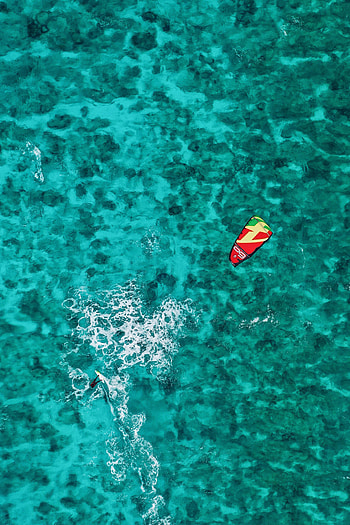 Sports, Serfing, View From Above, Ocean, Human, Person HD phone wallpaper