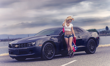Camaro Chevrolet, women, Car, Camaro, Chevrolet HD wallpaper