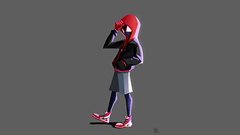 Miles Walking, spiderman, superheroes, artwork, digital-art, art, artstation HD wallpaper