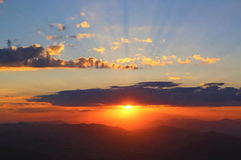 Nature, Sunset, Sky, Mountains, Clouds HD wallpaper