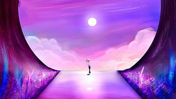 Person With Balloon Walking Away, artstation, artist, artwork, digital-art HD wallpaper