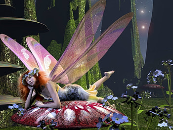 120595351. jpg, fairy, relaxing, mushroom, fantasy mystical HD wallpaper