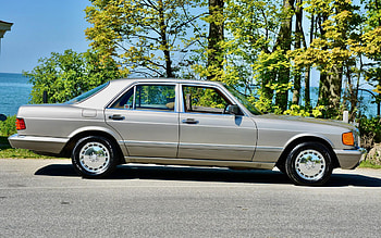 Mercedes-Benz 300 SE, W126, side view, exterior, silver W126, German cars, Mercedes-Benz HD wallpaper