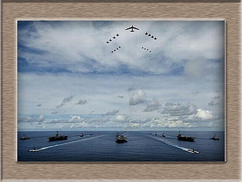 Boats, clouds, day, planes HD wallpaper