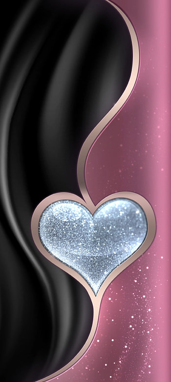 Pink Heart Luxury Silk, gold, love, electric blue, magenta, themes, metal HD phone wallpaper