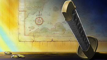 Map, Sword, Coins, Gold, Roronoa Zoro, Anime, One Piece HD wallpaper