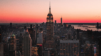 Empire State Building, sunset, buildings, architecture, new york city, skyscrapers HD wallpaper