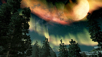 Mystery Night, The Elder Scrolls V: Skyrim, sky, night, video game HD wallpaper