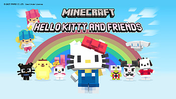Minecraft – Hello Kitty and Friends, video game, Minecraft, Hello Kitty HD wallpaper