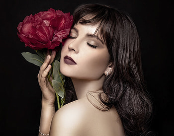 ღ, Face, Girl, Flower, Pretty HD wallpaper