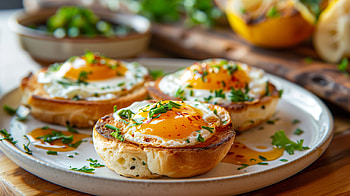 Savory English Muffin Breakfast, breakfast, egg, food, cooking HD wallpaper