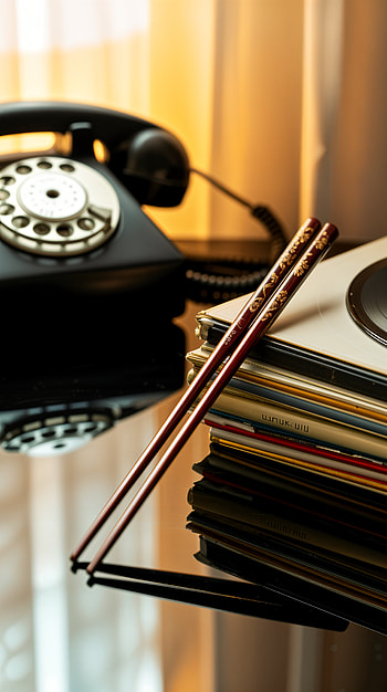 Chopsticks on Vinyl — Retro HD phone wallpaper