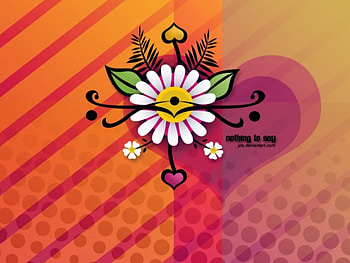 Nothing To Say, stripes, flowers, heart HD wallpaper