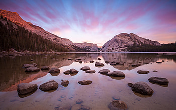 Yosemite Rocks Reflections, yosemite, nature, rocks, reflections HD wallpaper