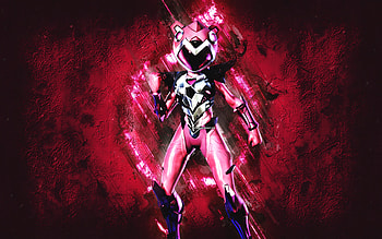 Fortnite Mecha Cuddle Master Skin, Fortnite, main characters, pink stone background, Mecha Cuddle Master, Fortnite skins, Mecha Cuddle Master Skin, Mecha Cuddle Master Fortnite, Fortnite characters HD wallpaper