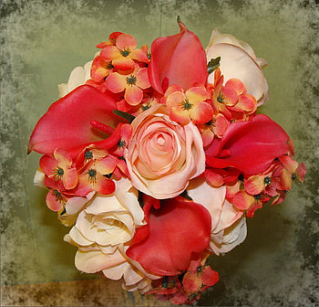 For your birtay Carlene, white, coral, bouquet, green, birtay, flowers HD wallpaper