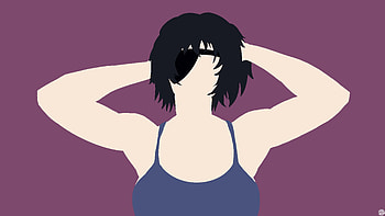 Minimalist Himeno from Chainsaw Man, Casual, minimalist, Himeno (Chainsaw Man), Anime, Chainsaw Man, minimalist anime HD wallpaper