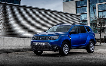 Dacia Duster, , street, 2021 cars, UK-spec, crossovers, blue Duster, 2021 Dacia Duster, R, Dacia HD wallpaper