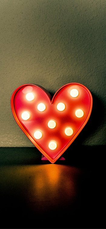LED lamp, Valentine's Day HD phone wallpaper