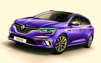 Renault Megane, , studio, 2022 cars, french cars, Violet Renault Megane, 2022 Renault Megane, Renault HD wallpaper