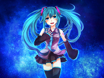 Hatsune Miku, awesome, tears, uniform, nice, hatsune, aqua eyes, whie, twintail, girl, singer, aqua, anime, pretty, virtual, blue, black, song, cute, vocaloid, beauty, miku, music, vocaloids, thighhighs, program, skirt, beautiful, diva, dark, sad, aqua hair, cool, idol HD wallpaper