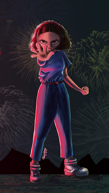Stranger Things, Fan Art, Girl HD phone wallpaper